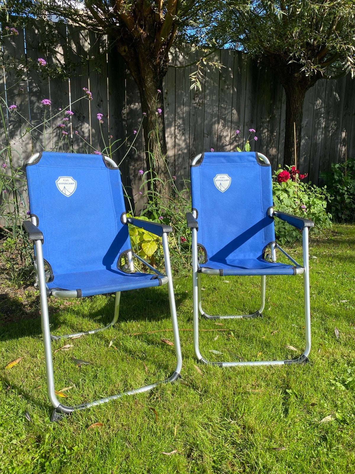 2x Opvouwbare kinder Campingstoelen - Blauw, Ophalen, Gebruikt, Campingstoel