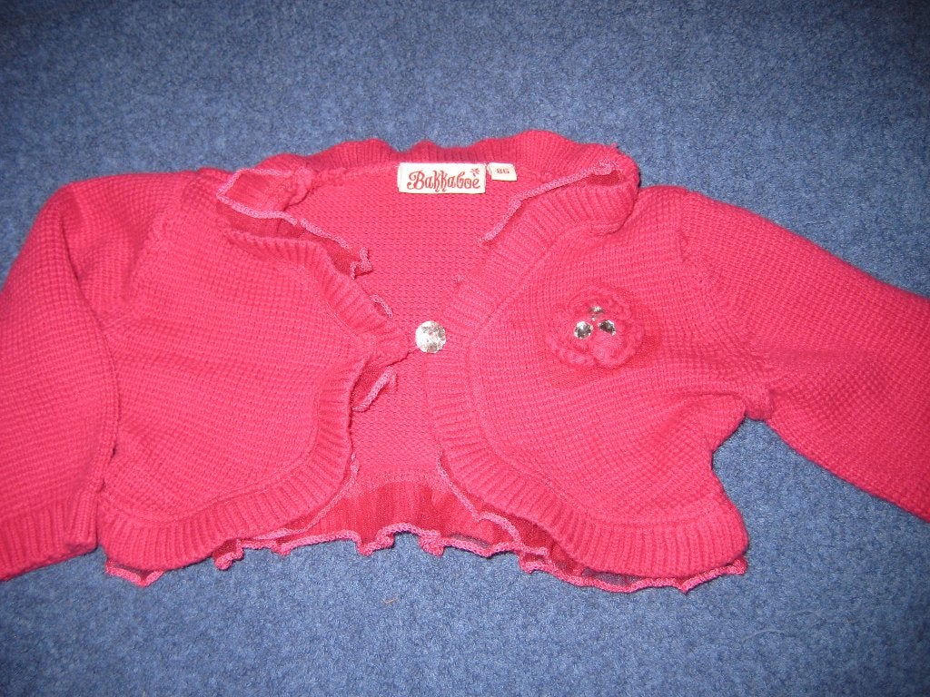Roze bolero, 86, Bakkaboe, Ophalen of Verzenden, Zo goed als nieuw, Meisje, Truitje of Vestje