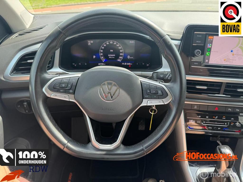 Volkswagen T-Roc 1.5 TSI STYLE AUTOMAAT/CARPLAY/CRUISECONTR., Auto's, 1258 kg, 4 cilinders, Bedrijf, Zilver of Grijs