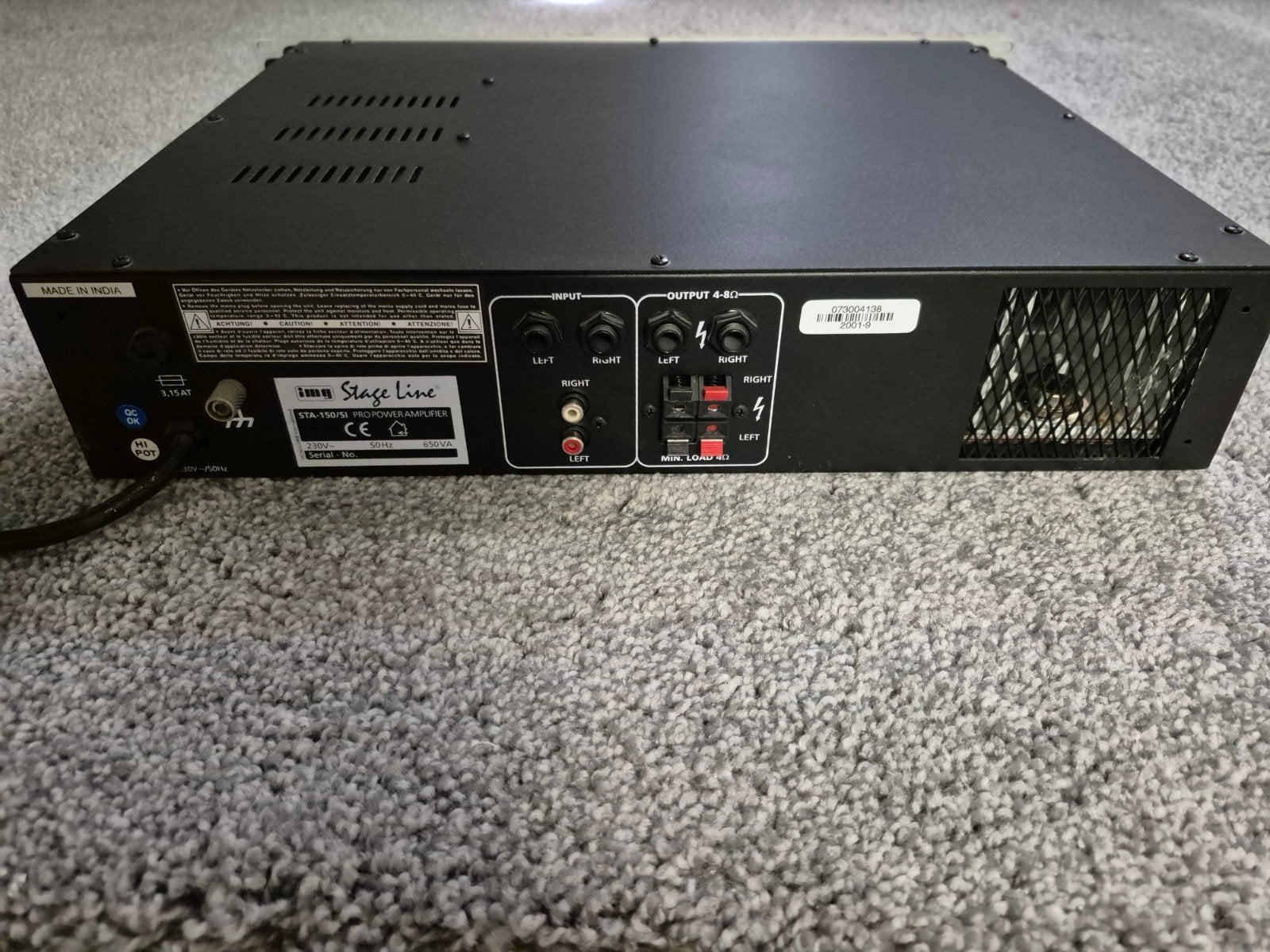 Stage Line STA-150 versterker - 400W, weinig gebruikt, Ophalen