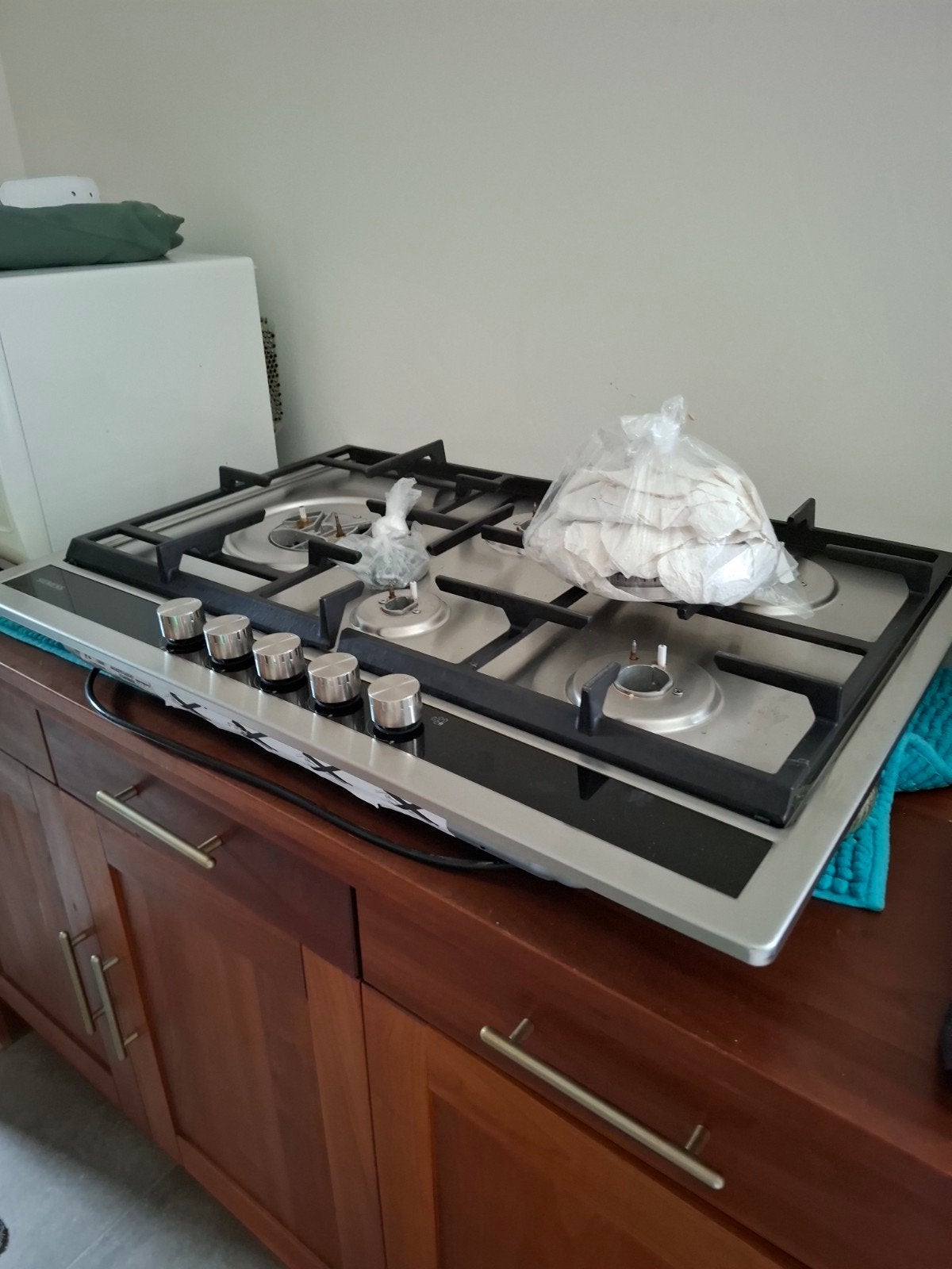Gas fornuis, Gebruikt, Minder dan 85 cm, Inbouw, Gas