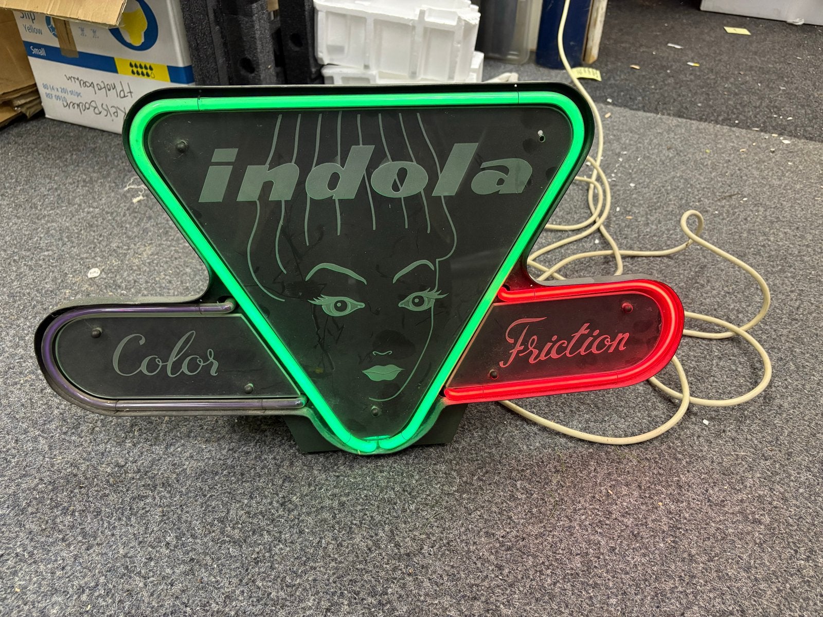 Vintage Indola Reclamebord met Licht - Uniek Decoratiestuk, Ophalen