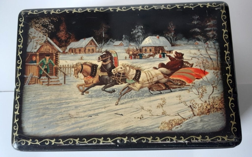 blik van Melle: wintertafreel, Ophalen of Verzenden, Gebruikt, Overige