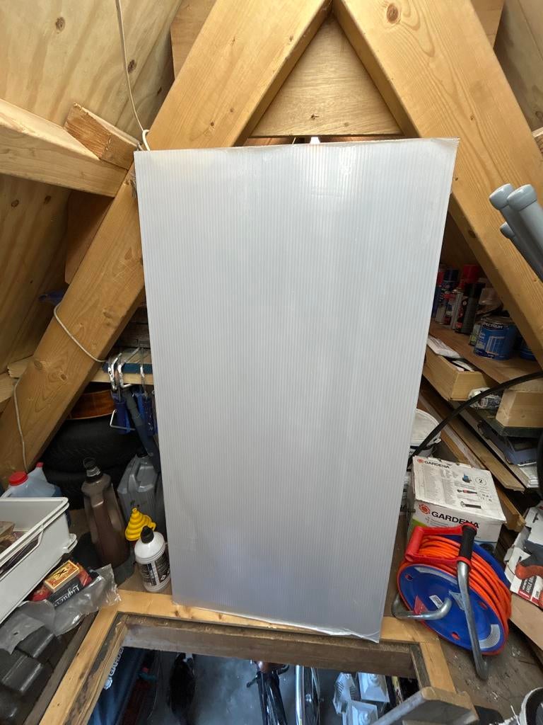 Polycarbonaat kanaalplaten 1215 x 614 mm, circa 5mm dik, Ophalen, Polycarbonaat, Nieuw