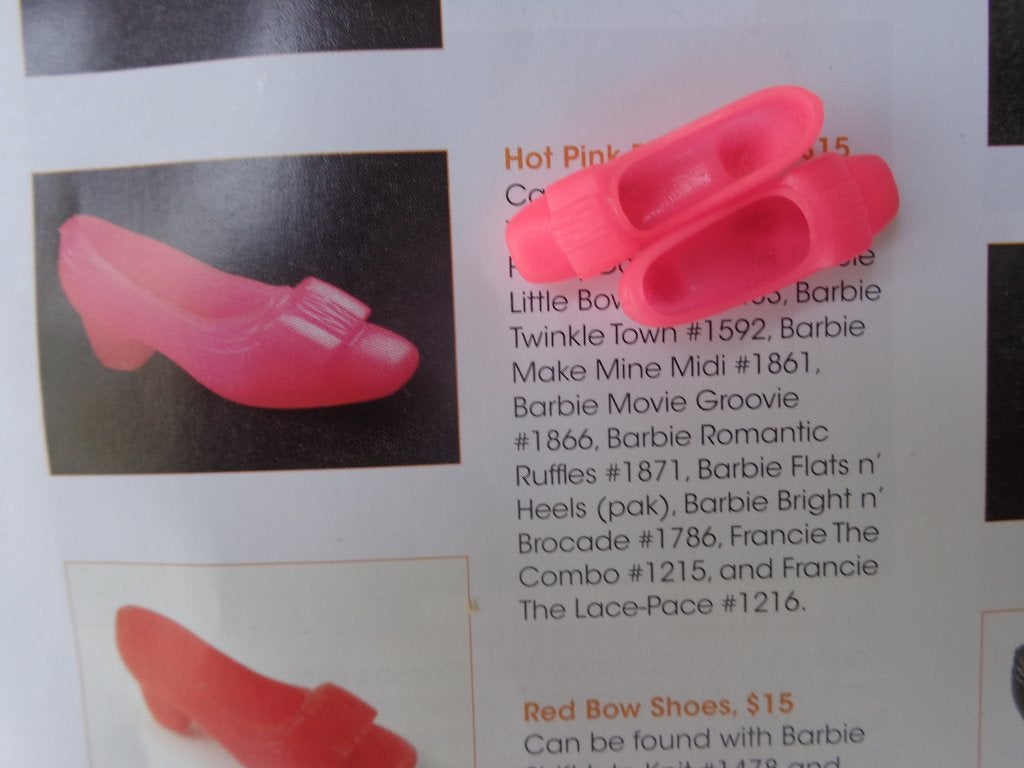 Barbie vintage Hot pink bow shoe, Ophalen of Verzenden, Gebruikt, Accessoires