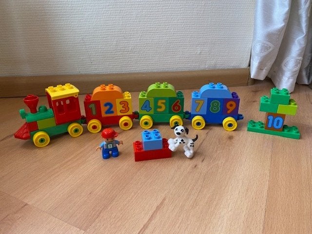 Duplo, cijfertrein tellen cijfers hond, set 10558 compleet, Gebruikt, Ophalen of Verzenden, Compleet, Duplo