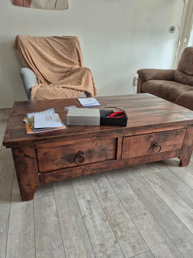Koloniale salontafel, Ophalen, Gebruikt, 100 tot 150 cm, Koloniaal