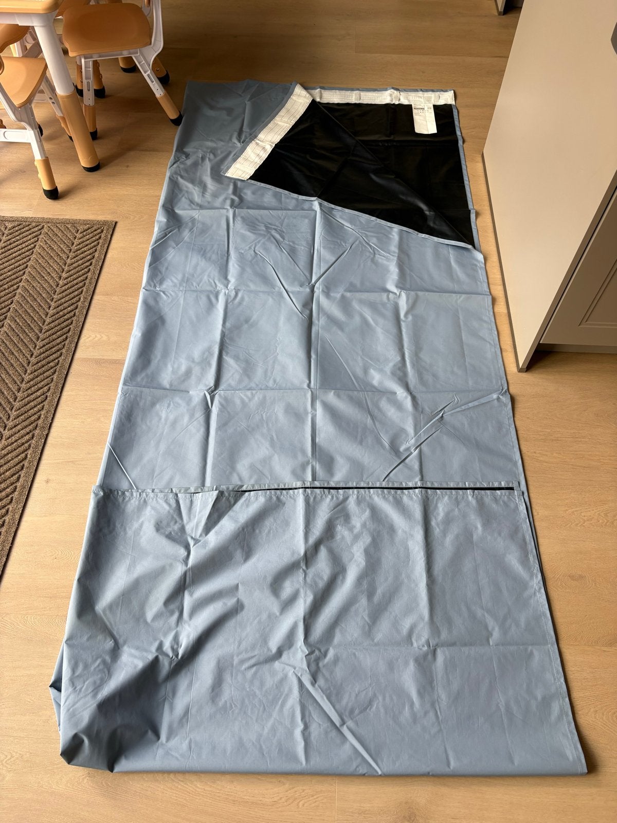 IKEA BENGTA Gordijn - Blauw-Grijs (210 x 300 cm), Ophalen, Gebruikt, 300 cm, Verduisterend
