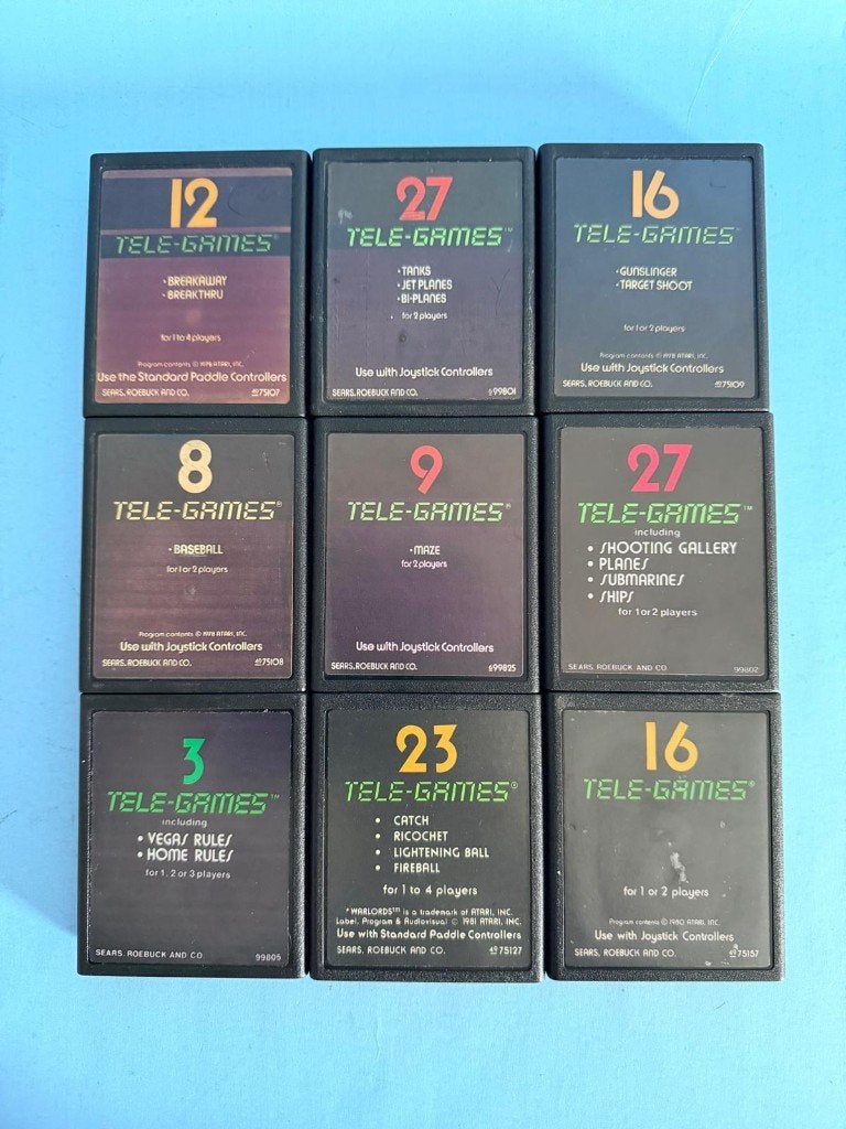 9x Atari 2600 Games (Telegames), Gebruikt, 1 speler, Ophalen of Verzenden, Atari 2600