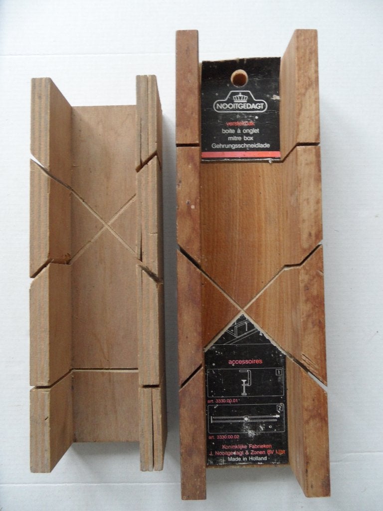 2x houten verstekbak - o.a. Nooitgedagt, Doe-het-zelf en Verbouw, Ophalen of Verzenden, Gebruikt
