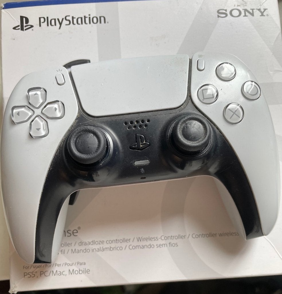 PS5 Controller wit Stickdrift (Reparatie nodig) + doosje, Ophalen of Verzenden, Gebruikt