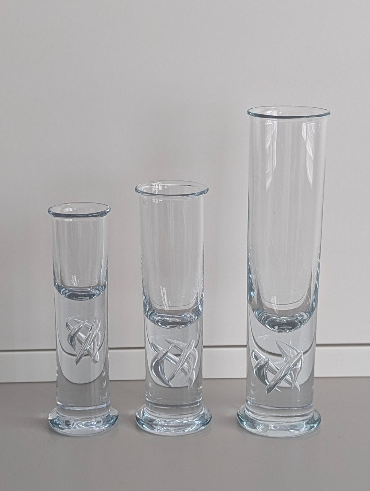 Holmegaard 'High Life'  3 glazen vaasjes artglass, Ophalen of Verzenden, Zo goed als nieuw, Overige typen