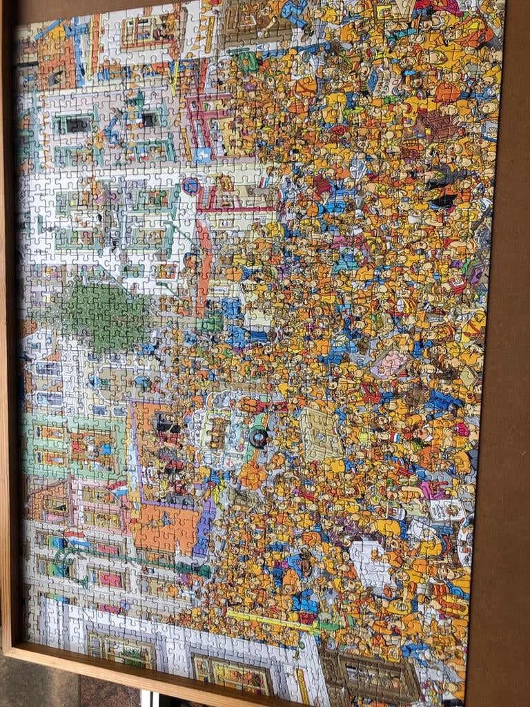 Jan van Haasteren Puzzel - de inhuldiging 1000st, Ophalen, 500 t/m 1500 stukjes, Gebruikt, Legpuzzel