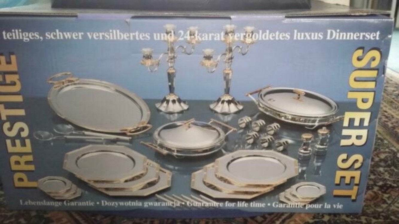 Prestige Super Set: Zilver en 24-karaats verguld dinerset, Ophalen of Verzenden