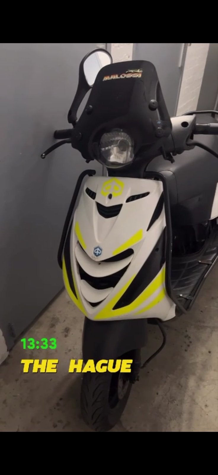 Piaggio Zip Kappenset Wit/Geel, Ophalen, Gebruikt, Kap, Piaggio