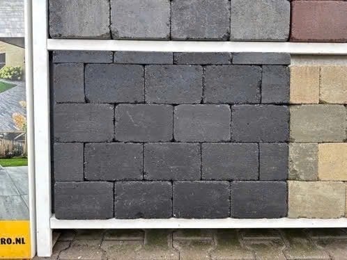 stonique trommel 21x14x7 cm antraciet trommelsteen, Nieuw, Ophalen of Verzenden, 10 m² of meer, Beton