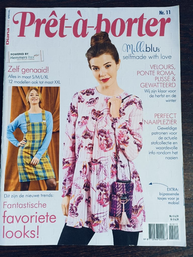 Prêt-à-Porter 11 Milliblu's magazine patronen kleding, Hobby en Vrije tijd, Kledingpatronen, Ophalen of Verzenden, Zo goed als nieuw