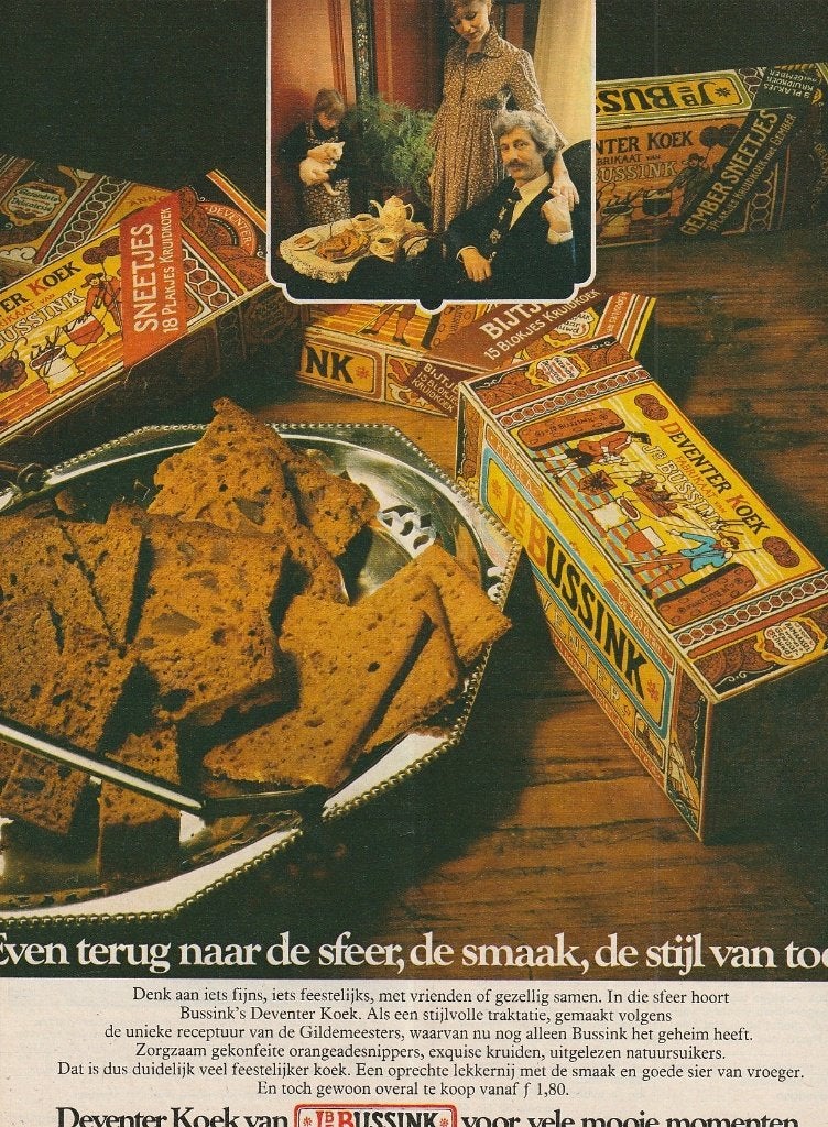 Retro reclame 1976 JB. Bussink koek de sfeer van toen, Verzenden, Overige typen
