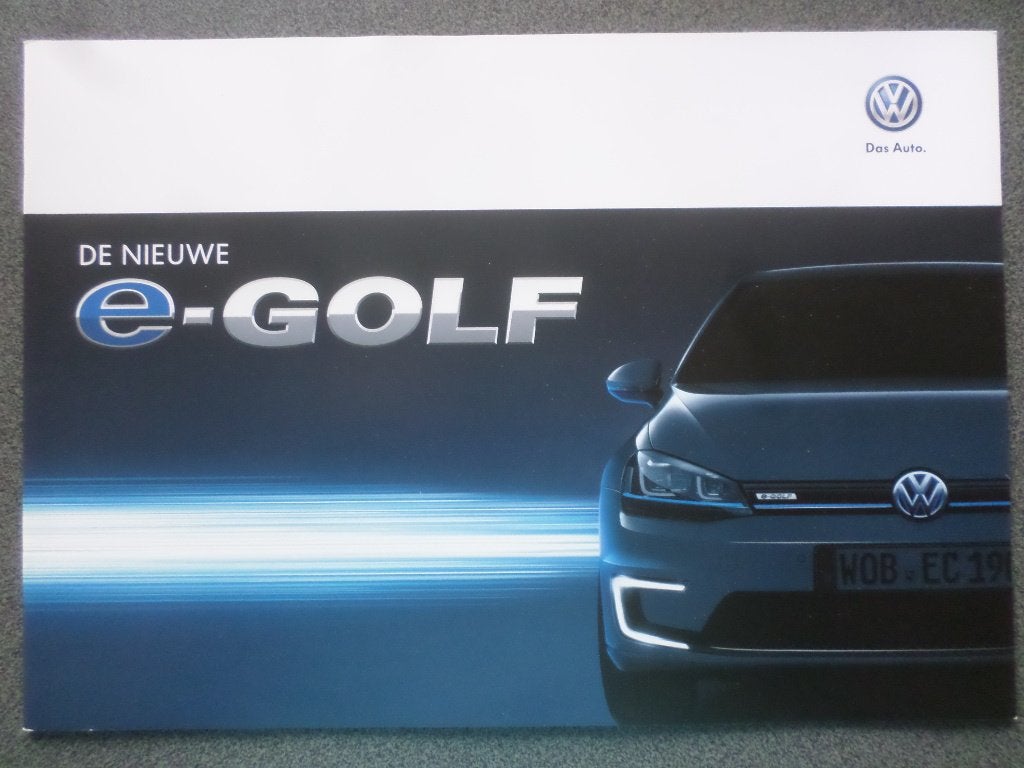 Volkswagen e-Golf Brochure, Ophalen of Verzenden, Zo goed als nieuw, Volkswagen