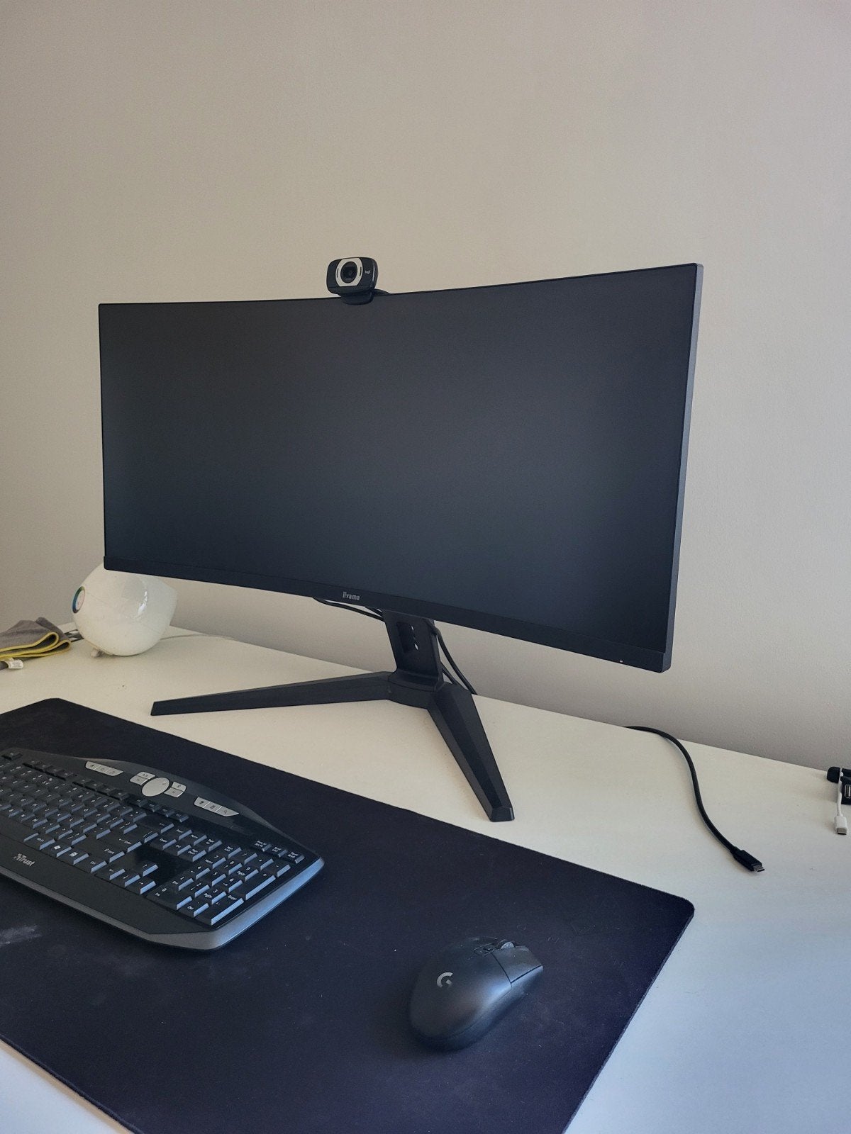 iiyama ultra wide 34 inch curved monitor, Ophalen, Zo goed als nieuw, Iiyama, In hoogte verstelbaar