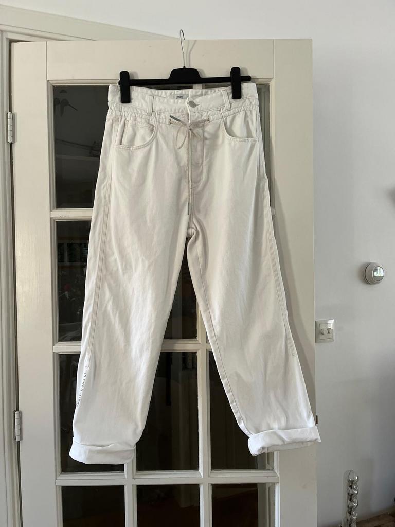 Closed | Witte straight jeans drawstring 🤍 (paperbag broek), Ophalen of Verzenden, Zo goed als nieuw, Overige maten, Wit