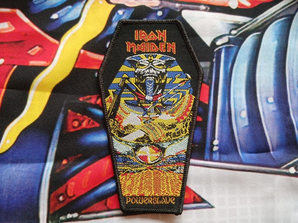 Iron Maiden prachtige  limited edition Powerslave patch 349, Ophalen of Verzenden, Nieuw, Kleding