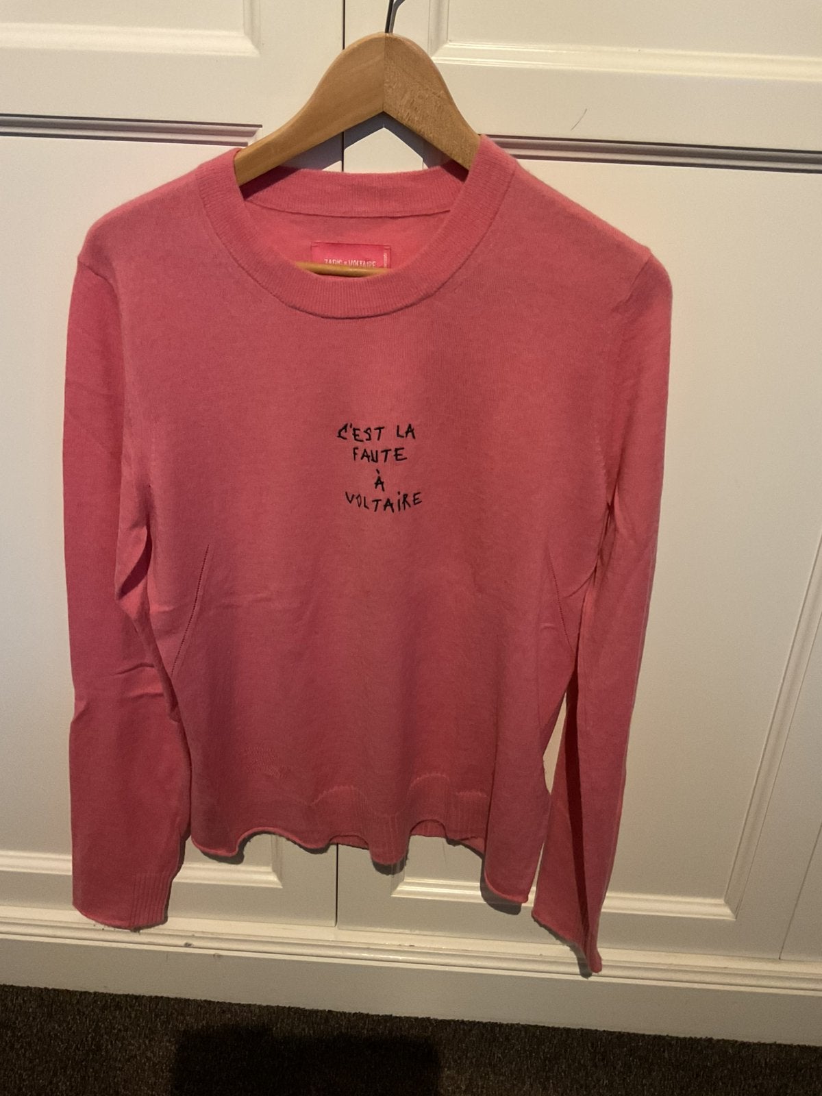 Zadig & Voltaire roze cashmere trui maat L, Kleding | Dames, Ophalen of Verzenden, Zo goed als nieuw, Maat 42/44 (L), Roze