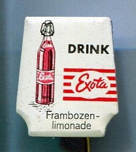 Drink EXOTA blik misdruk speldje ( L_065), Verzamelen, Speldjes, Pins en Buttons, Verzenden, Zo goed als nieuw, Merk, Speldje of Pin