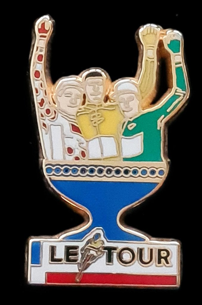 Le Tour pin- in drie truien, Verzenden, Nieuw, Sport, Speldje of Pin