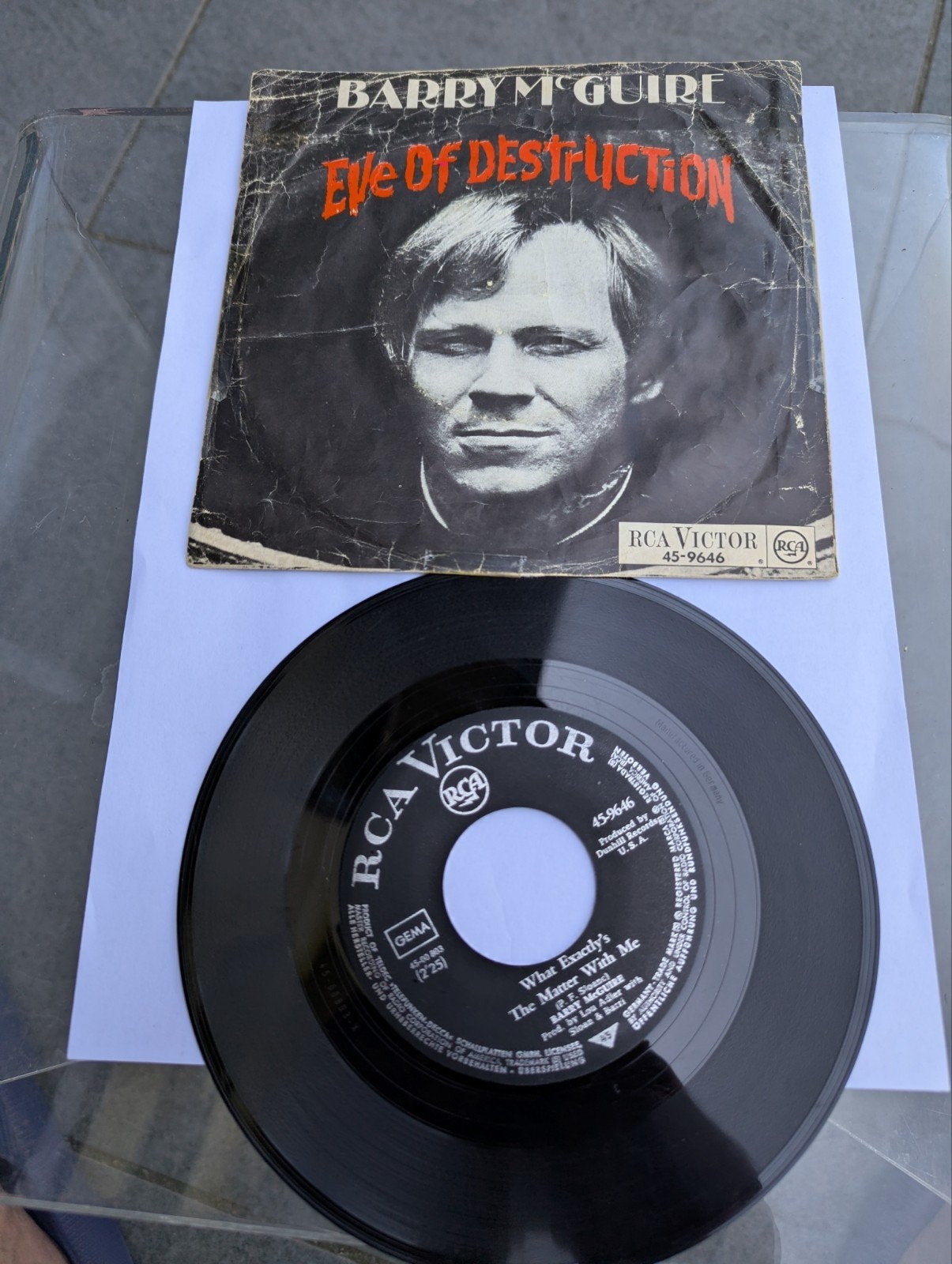 Barry Mcguire - Eve of Destruction ( vinyl single), Cd's en Dvd's, Vinyl Singles, Gebruikt, Pop, Ophalen of Verzenden