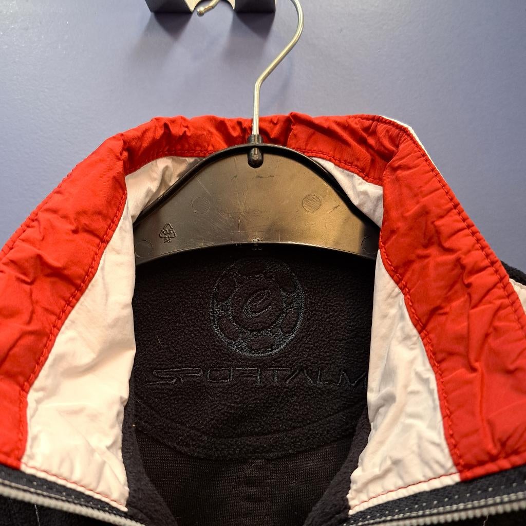 Sportalm fleece vest zwart / wit / rood wat dunner S 47033, ., Zwart, Maat 36 (S), .