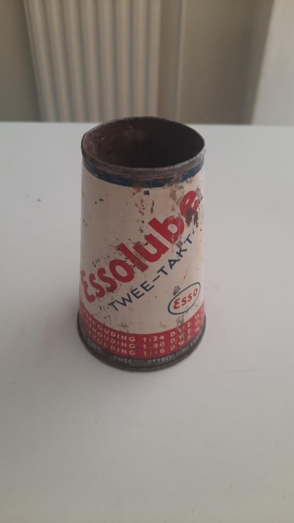 Vintage Essolube Twee-Takt Olieblik - Esso Collectible, Ophalen, Gebruikt