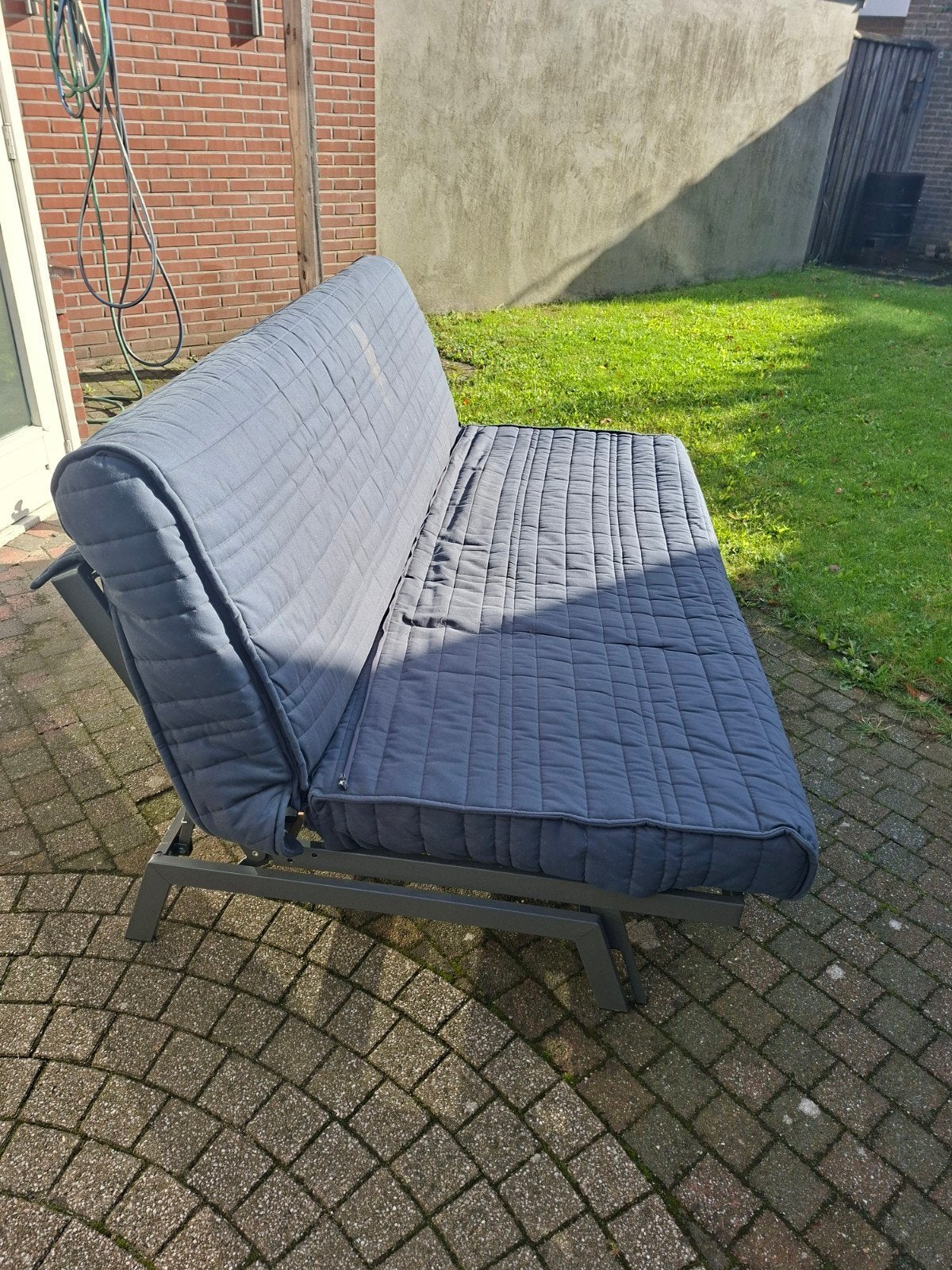 Bedbank 200x140 cm met matras, Ophalen, Gebruikt, Tweepersoons, 140 cm