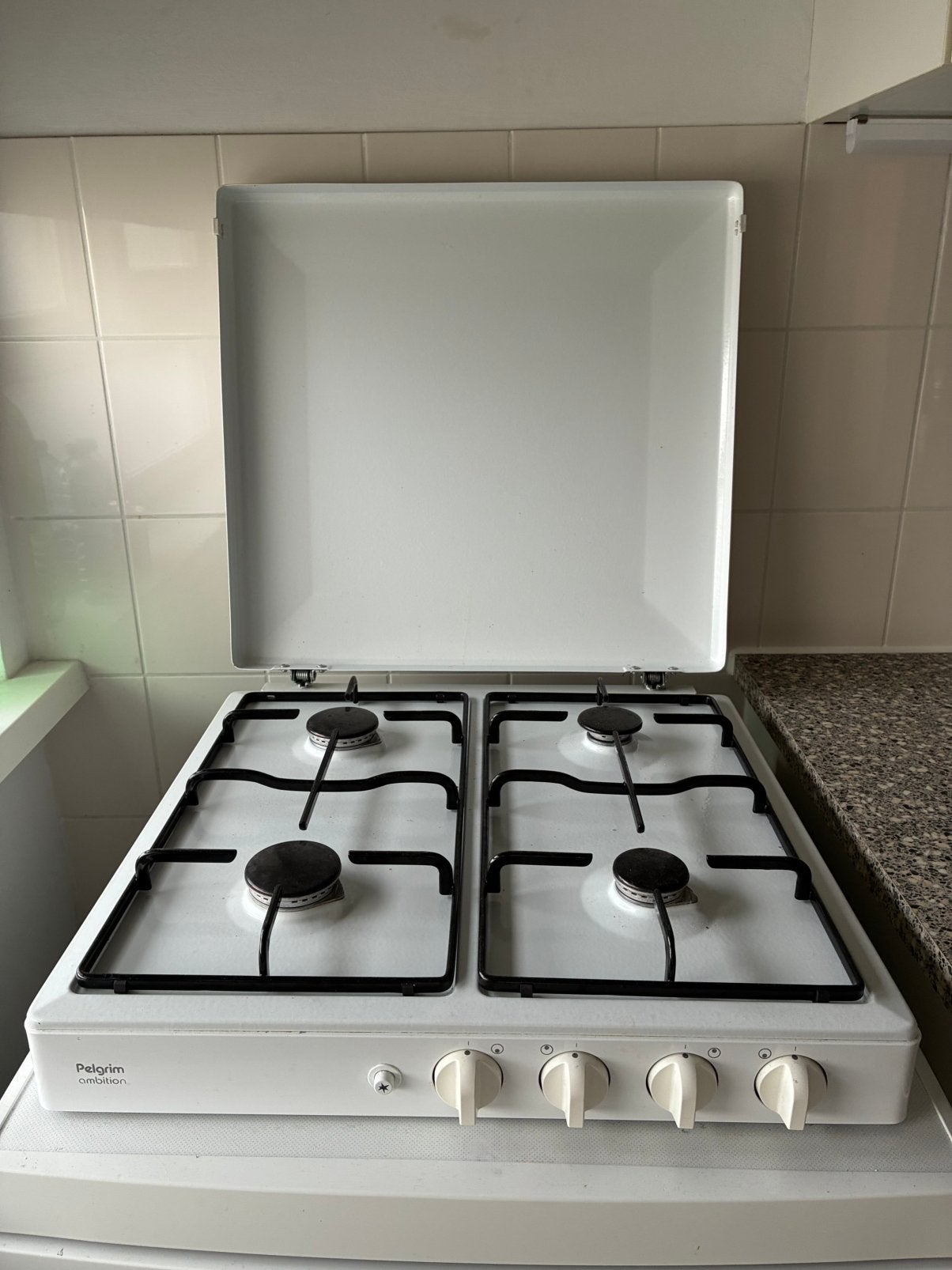 Gasklookplaat 4 pits Pelgrim, Ophalen, 4 kookzones, Zo goed als nieuw, Gas