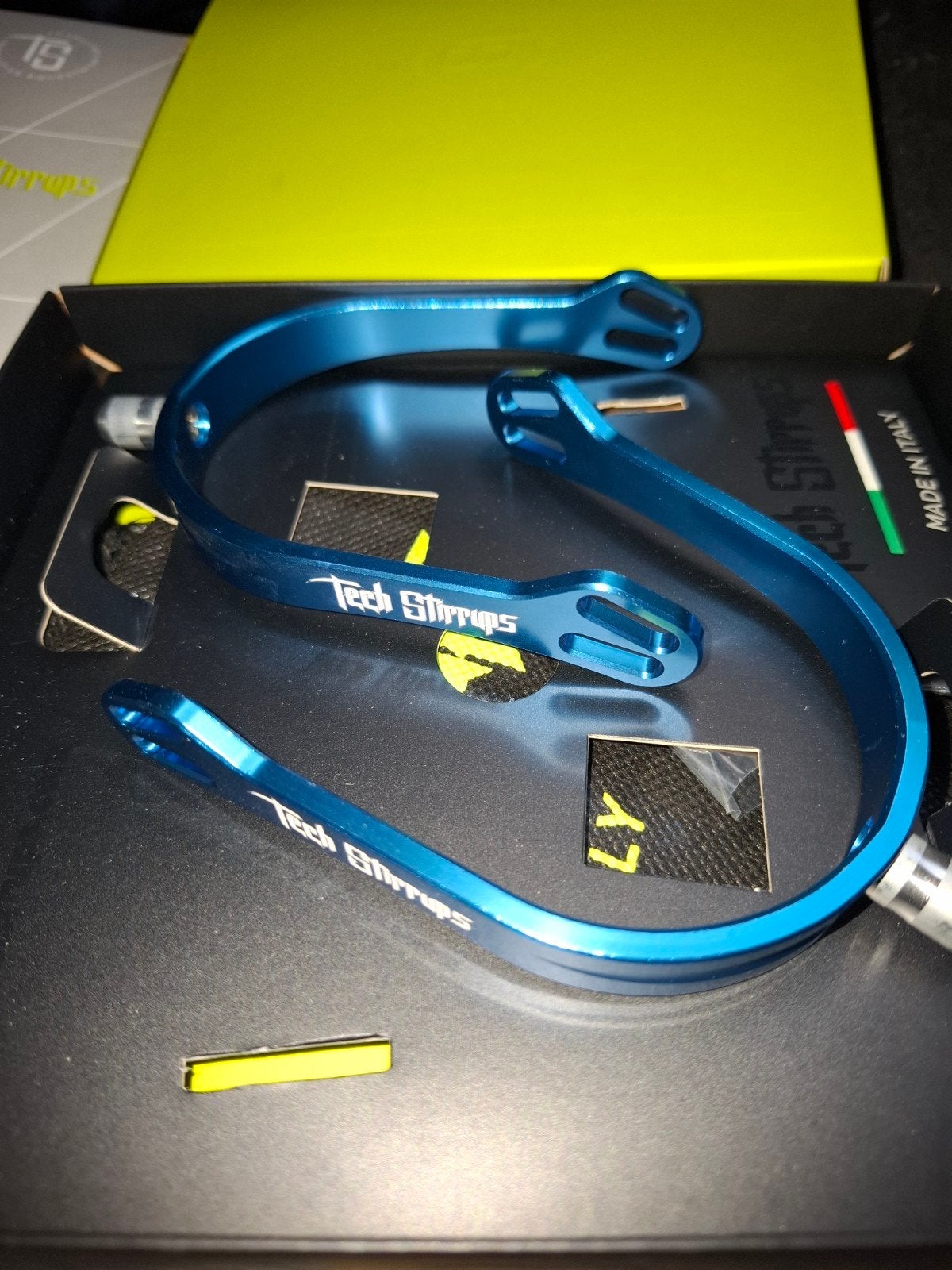 Tsch stirrup sporen blauw, Tech stirrup, Tech stirrup, Tech stirrup, Nieuw