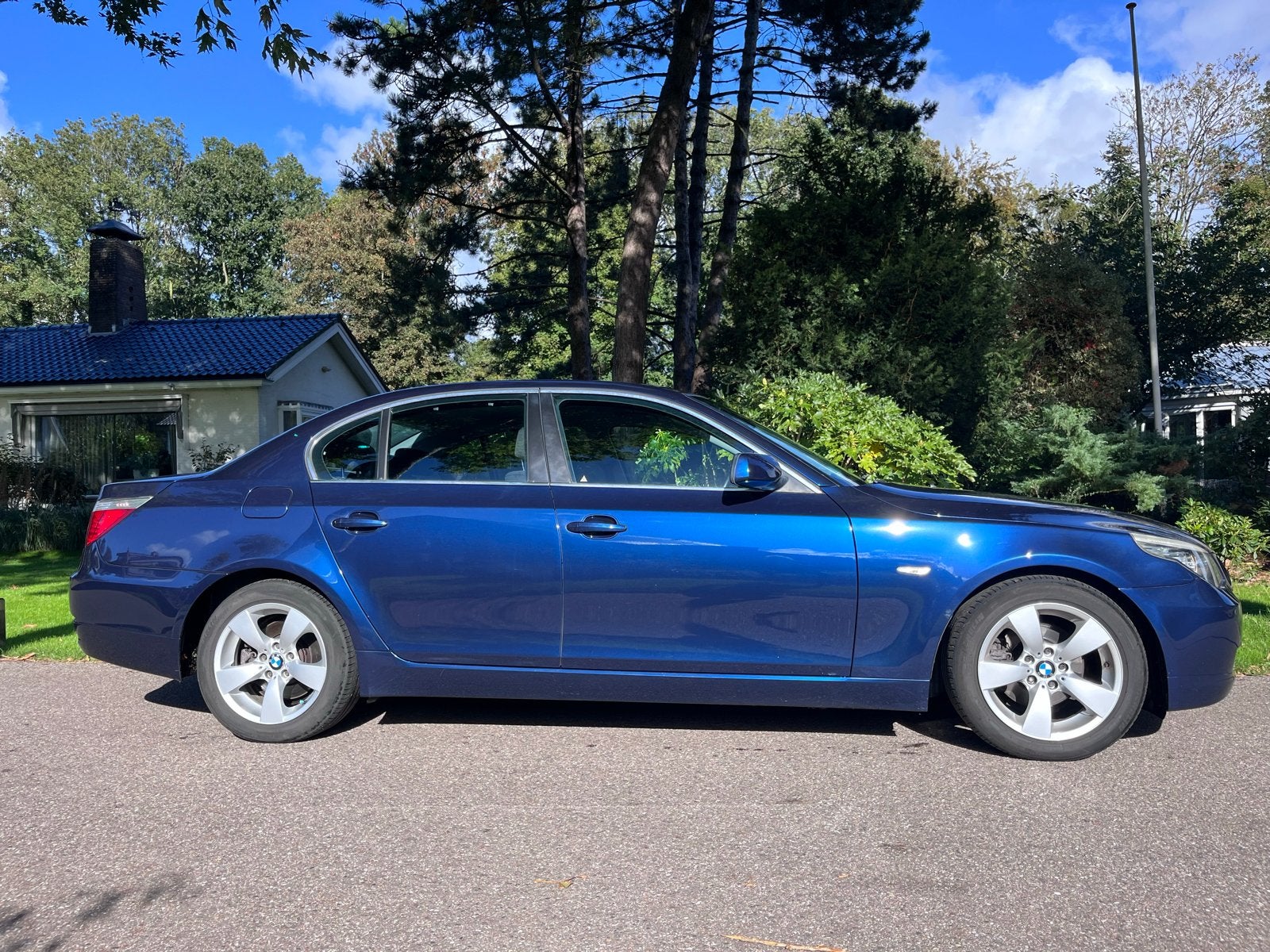 BMW 5-Serie 2.0 520I AUT 11-6-2009 Blauw, Automaat, Dealer onderhouden, 4 cilinders, Blauw