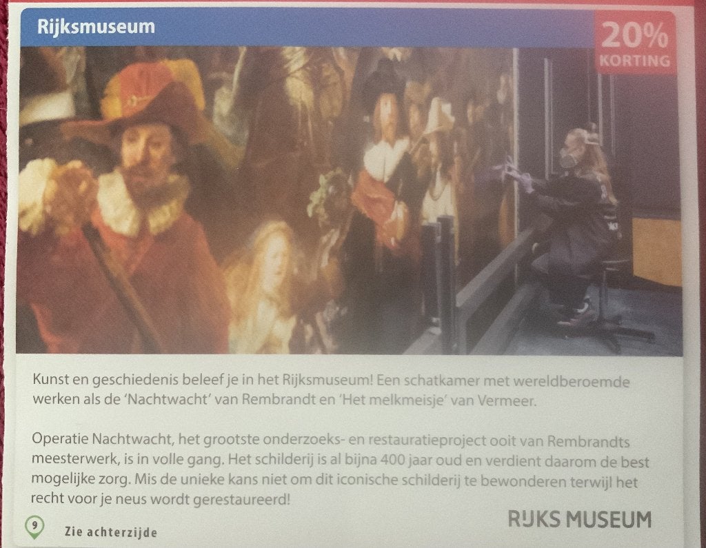 Rijksmuseum Amsterdam Voordeelbon, Tickets en Kaartjes, Musea, Drie personen of meer, Museumbon