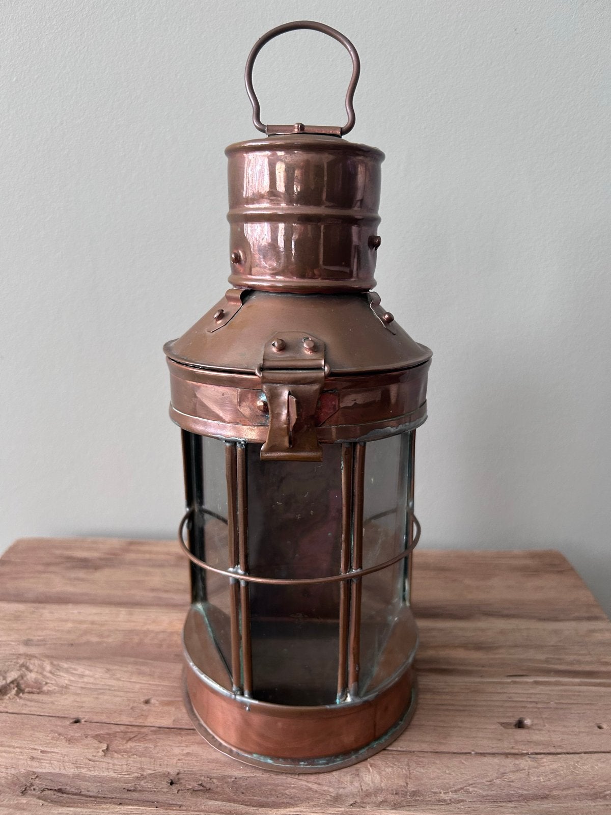 Vintage Koperen Scheepslamp / Olielantaarn - Maritieme Stijl, Ophalen