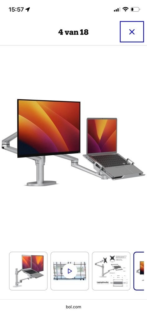 Laptop en monitor arm, Computers en Software, Ophalen, Zo goed als nieuw, Alberenz