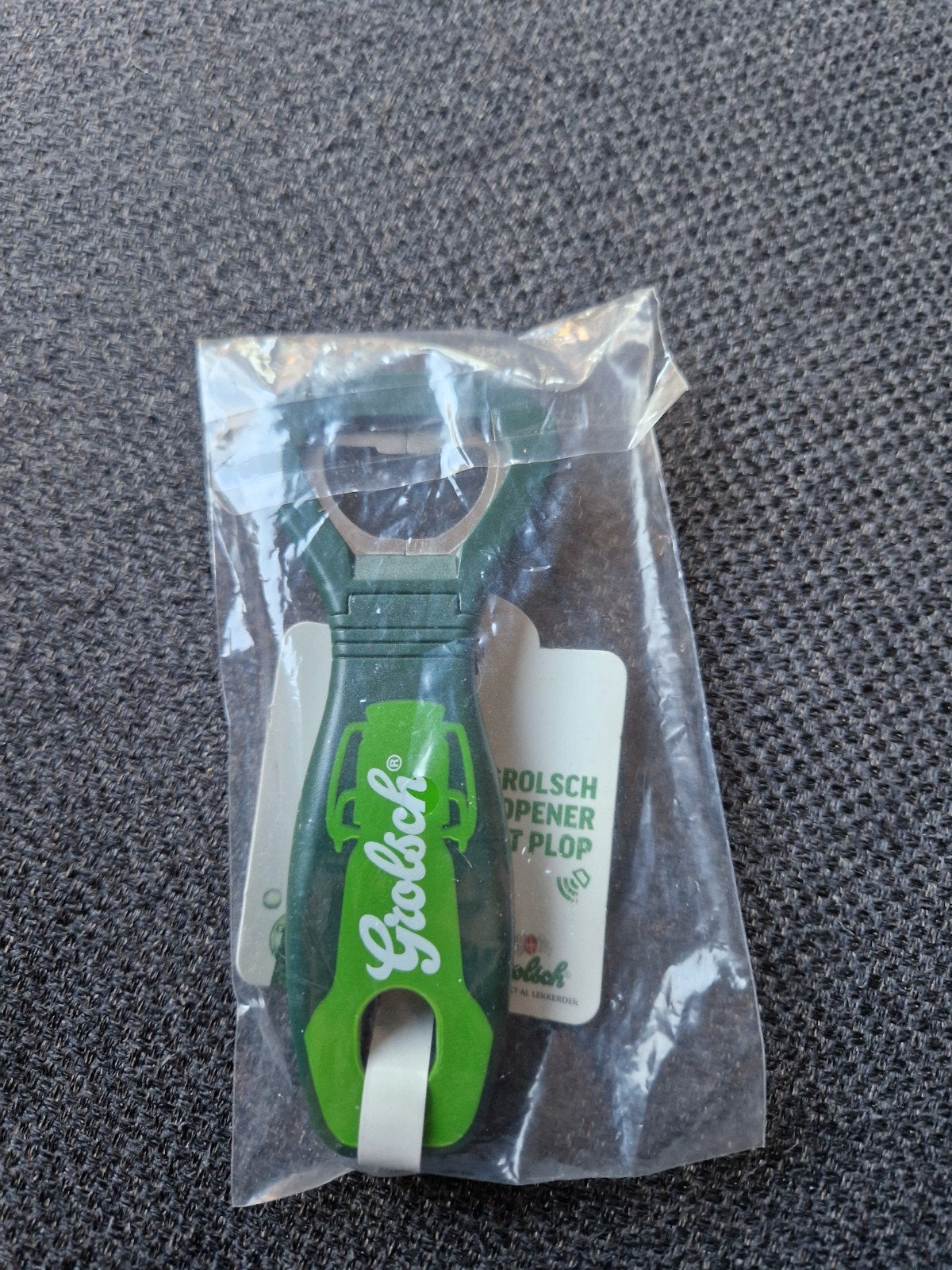 Grolsch flesopener met geluid - Nieuw in verpakking, Verzamelen, Ophalen of Verzenden, Nieuw, Flesopener, Grolsch