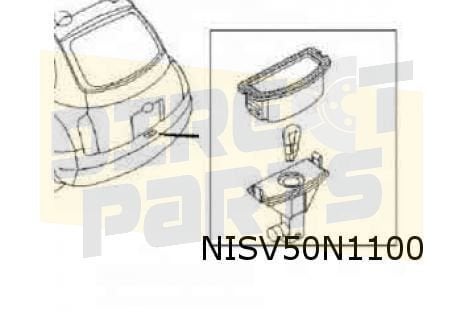 Nissan Micra K12 Kentekenverlichting Origineel! 26510BG00A, -, Verzenden, -, Nieuw