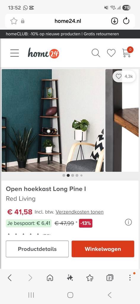 Hoekkast, zgan, Ophalen of Verzenden, Zo goed als nieuw, 25 tot 50 cm, 50 tot 100 cm