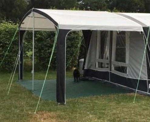 Dorema Octavia luifel maat 8 met aluminium stokken, Caravans en Kamperen, Ophalen, Zo goed als nieuw, Ten Cate All Season 240g/m2
