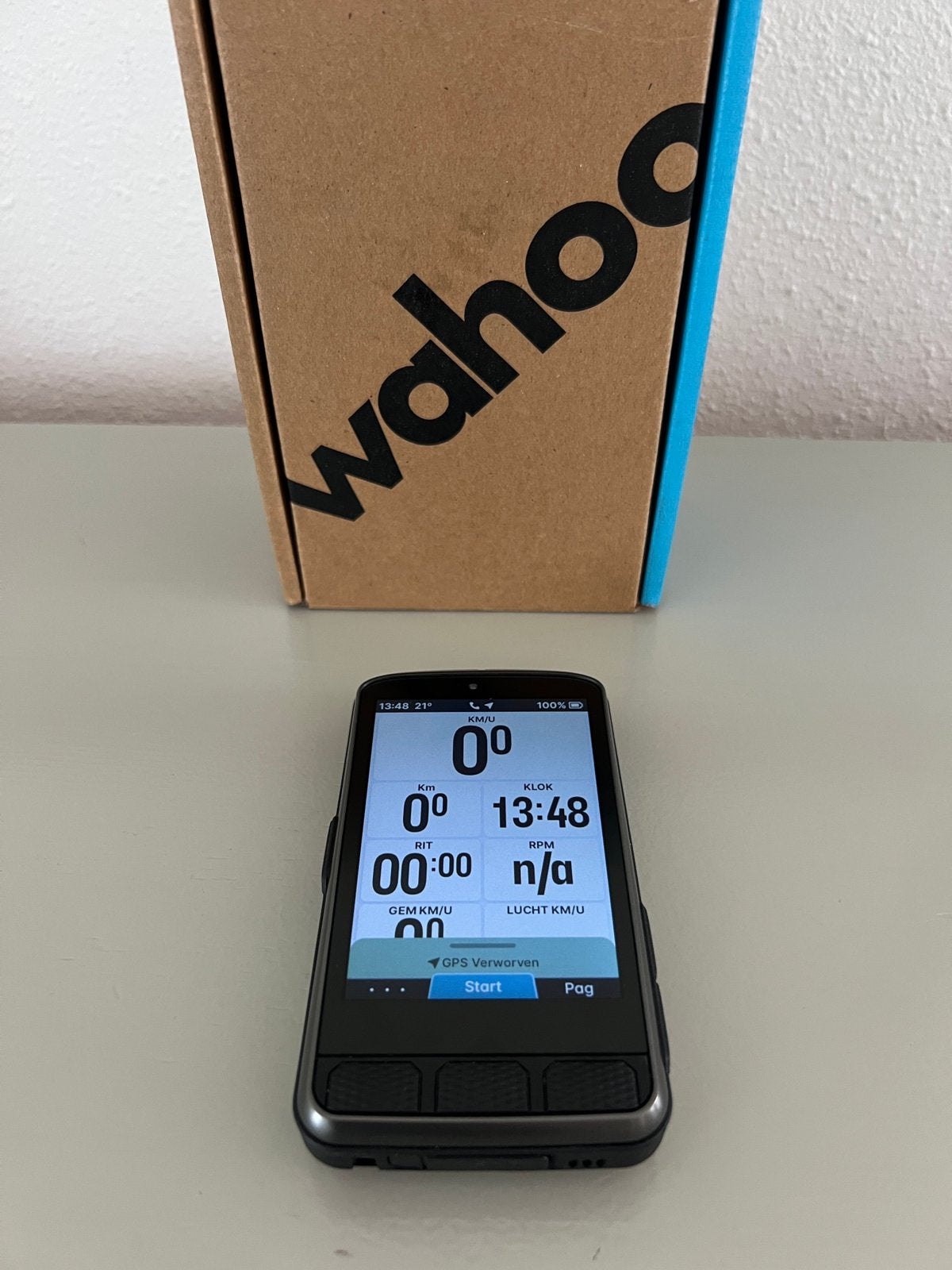 NIEUWSTAAT wahoo ELEMNT ACE touchscreen fietsbel GPS enz., Ophalen of Verzenden, Draadloos, Zo goed als nieuw