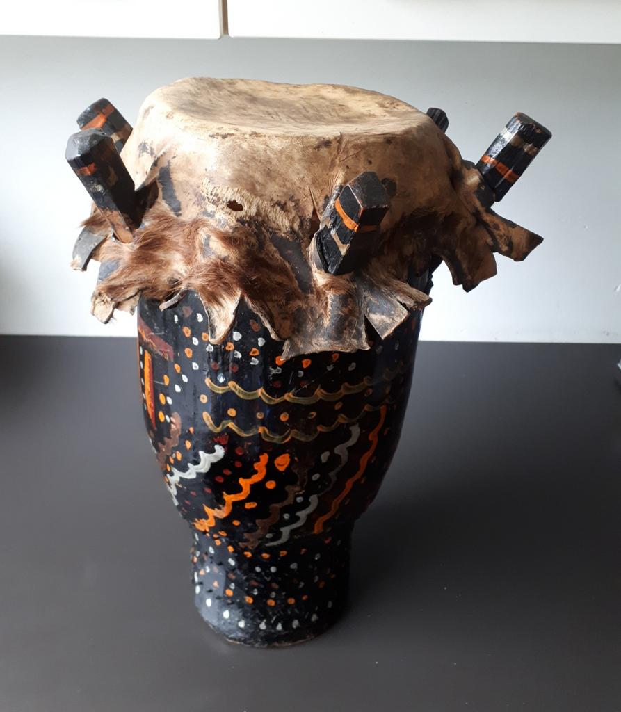 Djembé Trommel drum afrikaans decoratie 49cm hoog, Ophalen of Verzenden, Gebruikt, Trommel