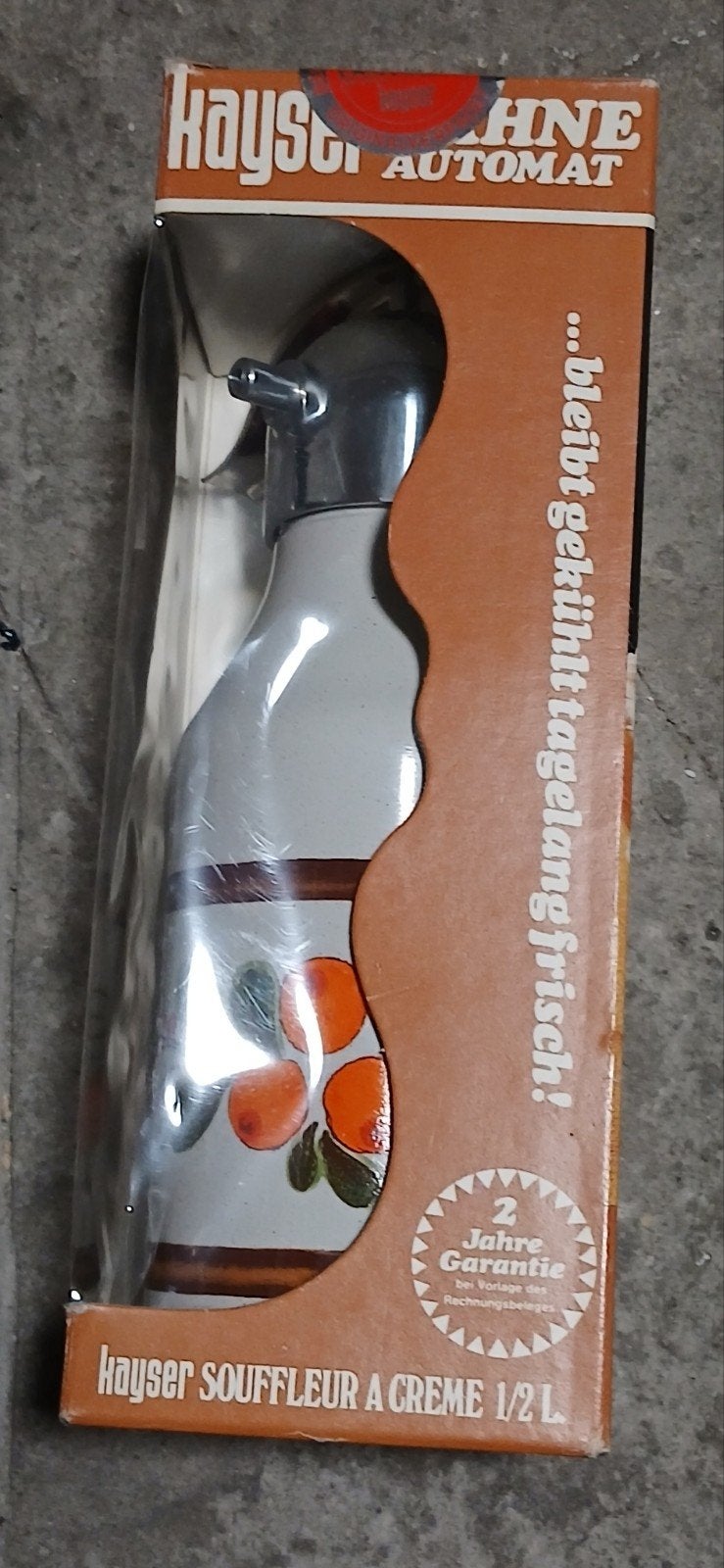 Vinta Kayser Sahne Automat slagroomspuit 1/2 L - Nieuw in d, Ophalen, Overige typen, Nieuw, Metaal