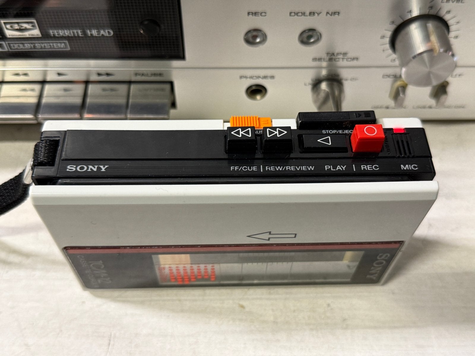 Sony TCM-12 Cassette-Corder - Goede staat, nieuwe snaar, Overige typen, Sony, Ophalen of Verzenden, Sony