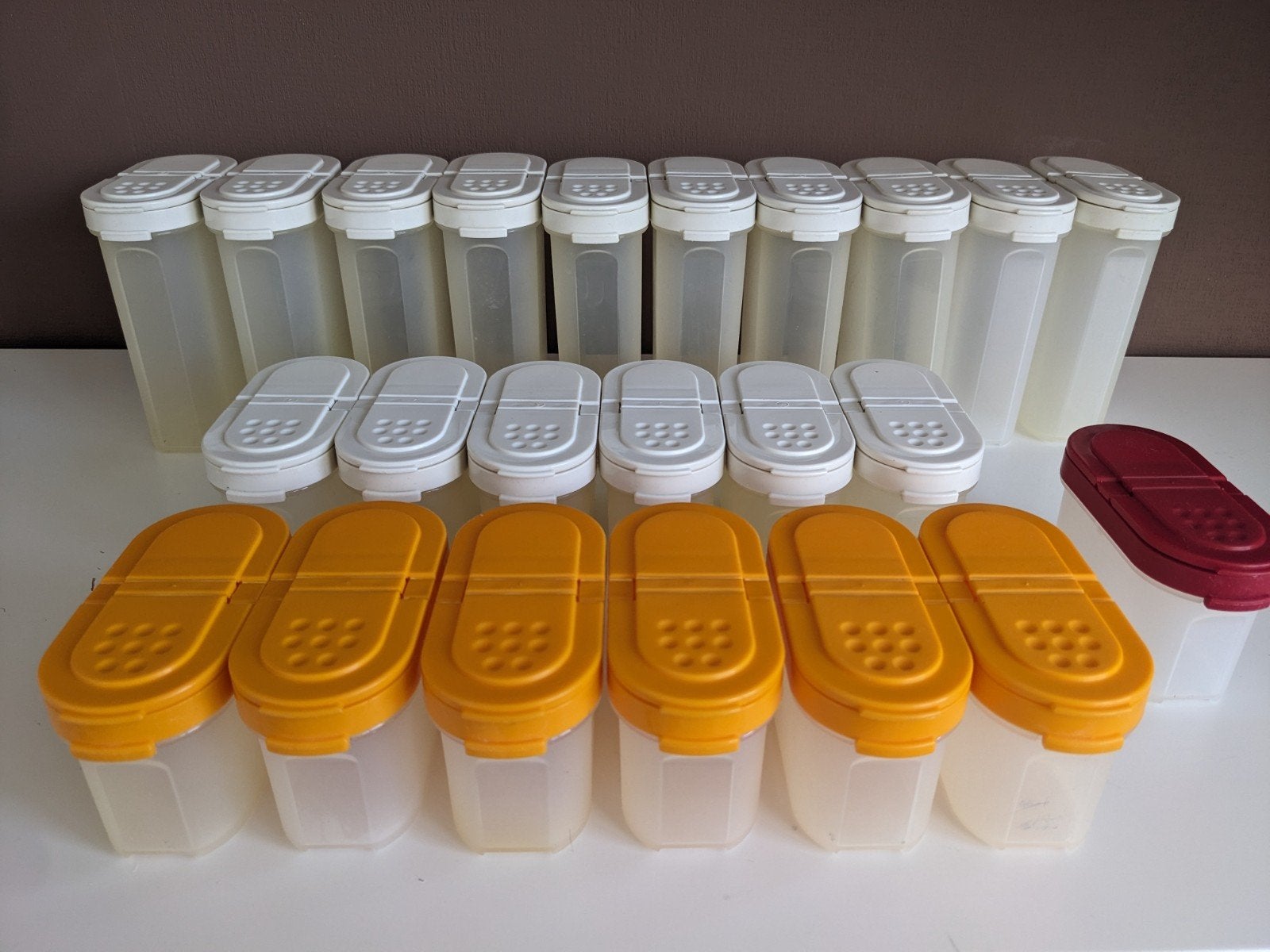 Tupperware kruiden potjes, ovaaltjes, Ophalen of Verzenden, Gebruikt, Overige typen