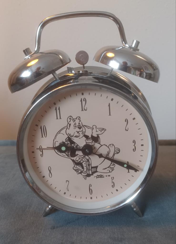 Mooie chroom alarm wekker Maarten Toonder Ollie B Bommel, Ophalen of Verzenden