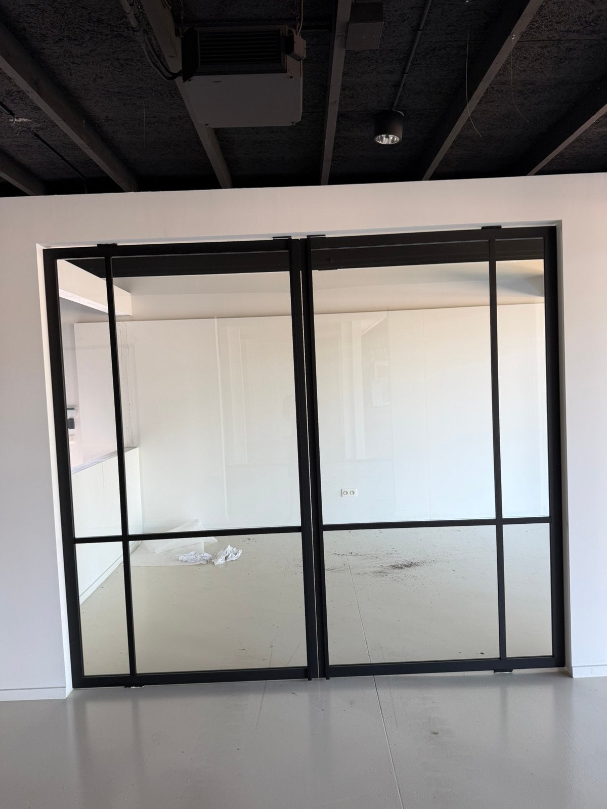Dubbele steellook deur Anyway Doors, Ophalen, Garagedeur, Zo goed als nieuw, 120 cm of meer